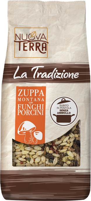 Zuppa Montana con funghi porcini