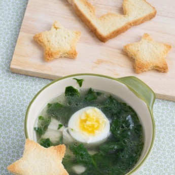 ricetta Baby minestra di spinaci e uovo