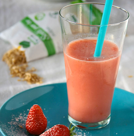 Smoothie Al Latte Di Avena E Fragole