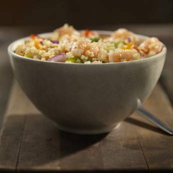 ricetta Insalata di quinoa, gamberi e verdure