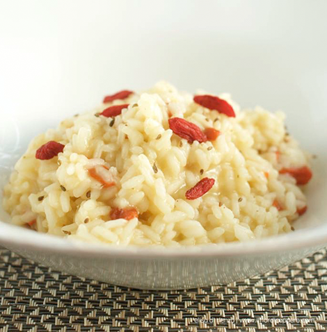 Risotto con bacche di Goji e semi di anice