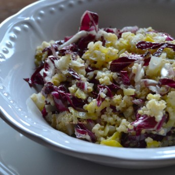 ricetta Insalata vegana di miglio radicchio e sedano rapa