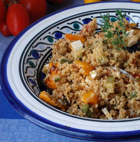 Cous Cous con verdure arrostite e ricotta salata