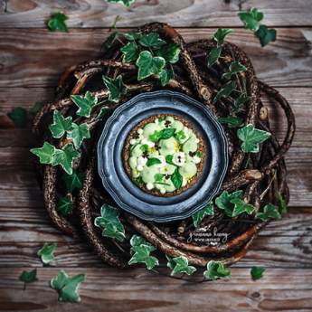 ricetta Crostatine di quinoa con zucchine e chantilly al curry