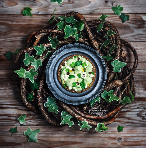 Crostatine di quinoa con zucchine e chantilly al curry