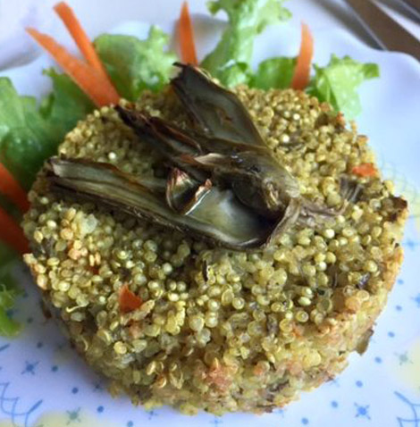 Burgers di quinoa e carciofi
