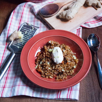 ricetta Zuppa di farro, alga kombu e zenzero