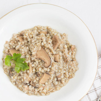 ricetta Zuppa di grano saraceno con funghi secchi