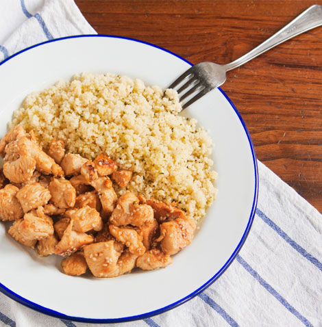 Cous cous piccante con pollo marinato