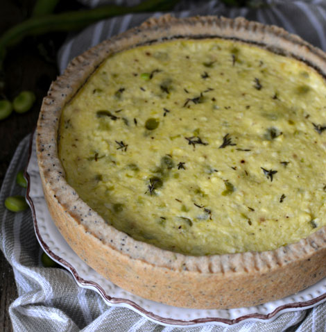 Crostata salata alle fave