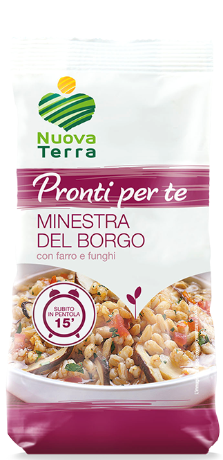 ricette con Minestra del Borgo con Farro e Funghi