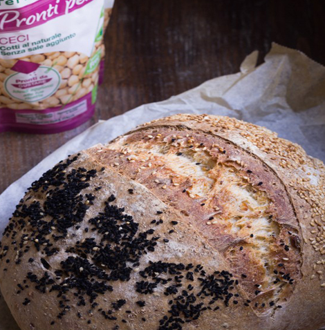 Pane ai ceci a lievitazione naturale