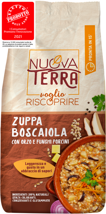 ZUPPA BOSCAIOLA CON ORZO E FUNGHI PORCINI